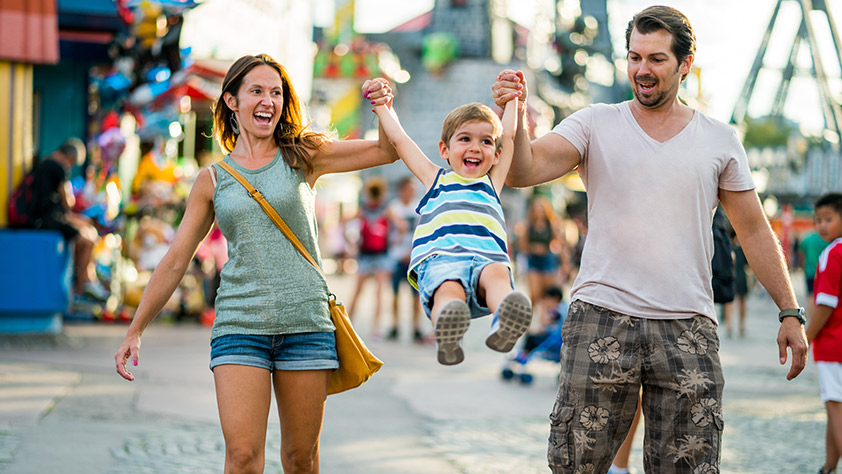 People enjoying Theme Park