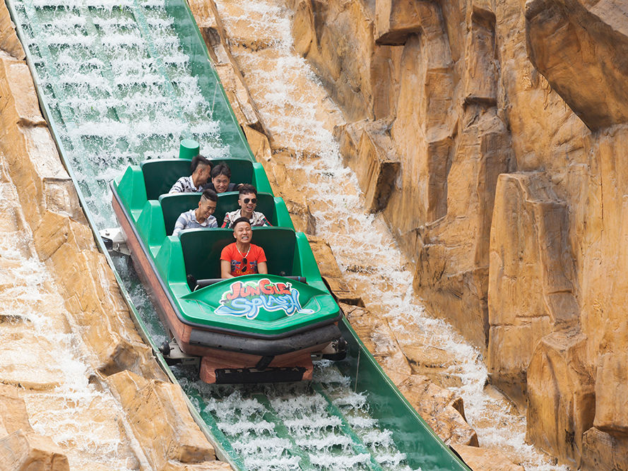 Interlink New Ride : Superflume Safari Jungle Splash at BaoSon Big plunge