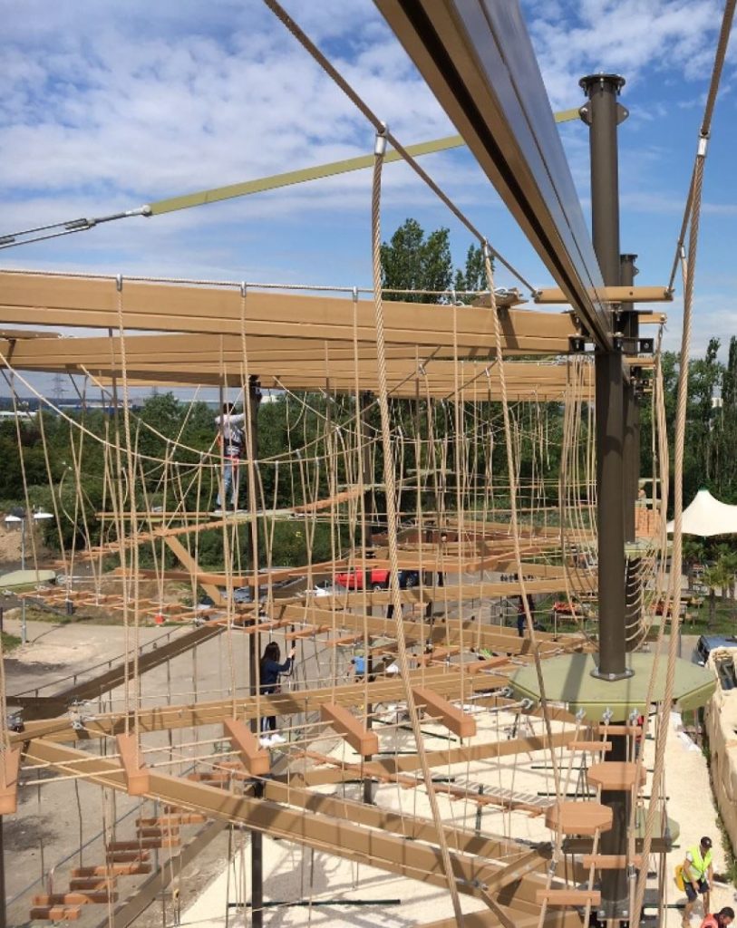 Static Course For High Ropes Double level High rope course - FA41 - Interlink